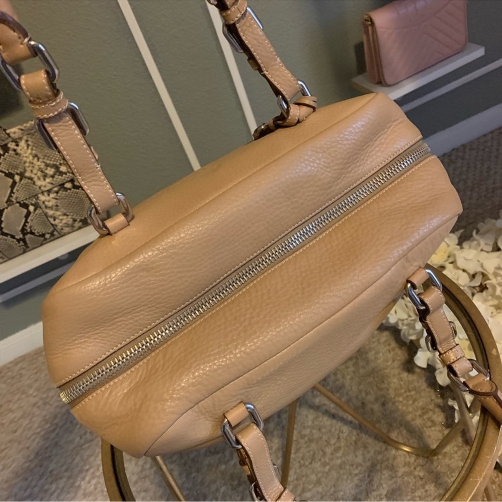 PRADA Vitello Daino Embossed Logo Bowler Shoulder Bag - Picture 7 of 16